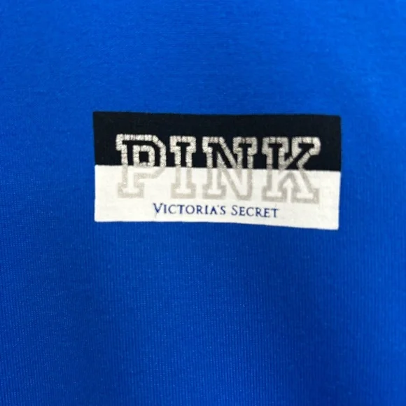 Victoria's Secret Ultimate PINK Blue Athletic 1/2 Zip Pullover Size XS - Picture 3 of 7